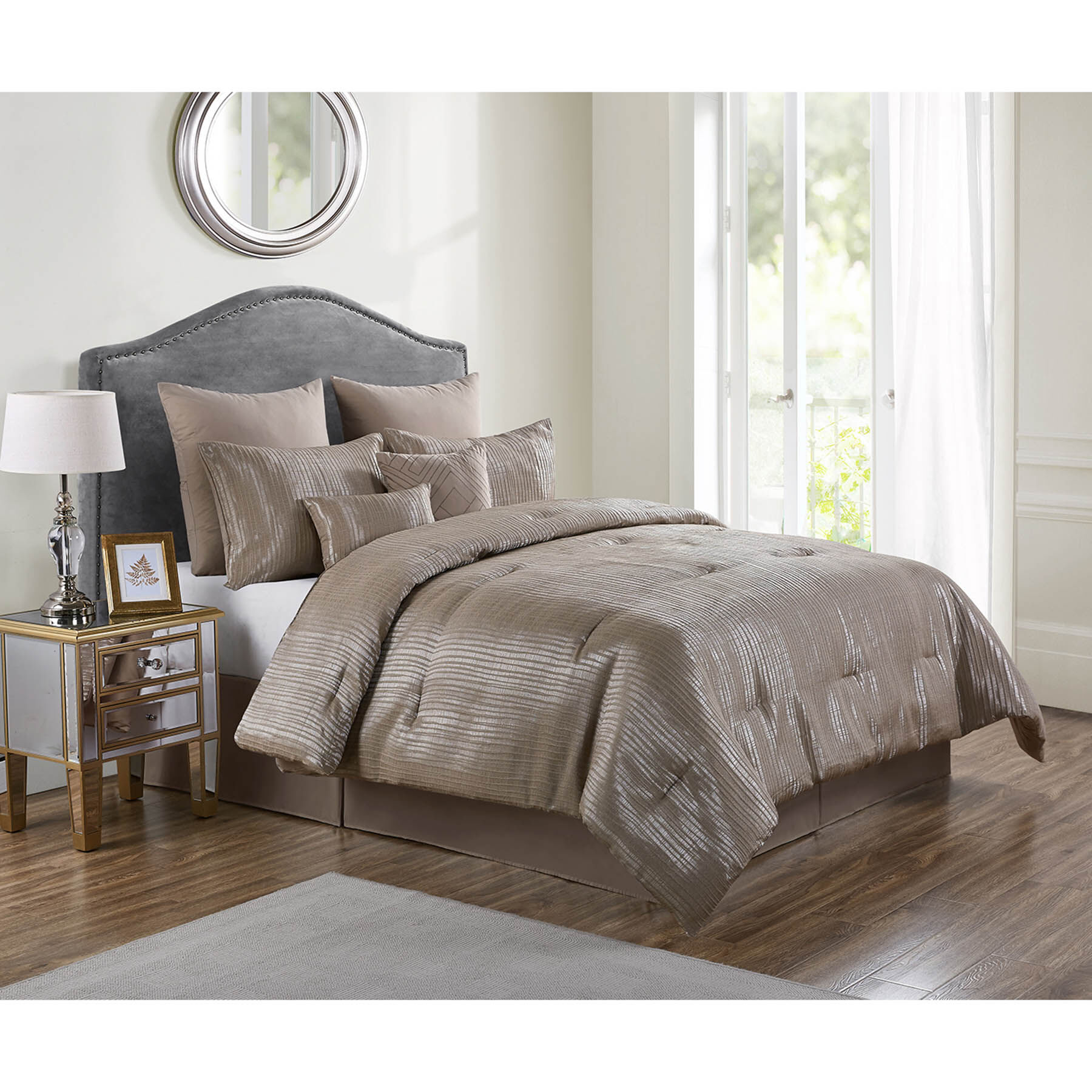 taupe bedding