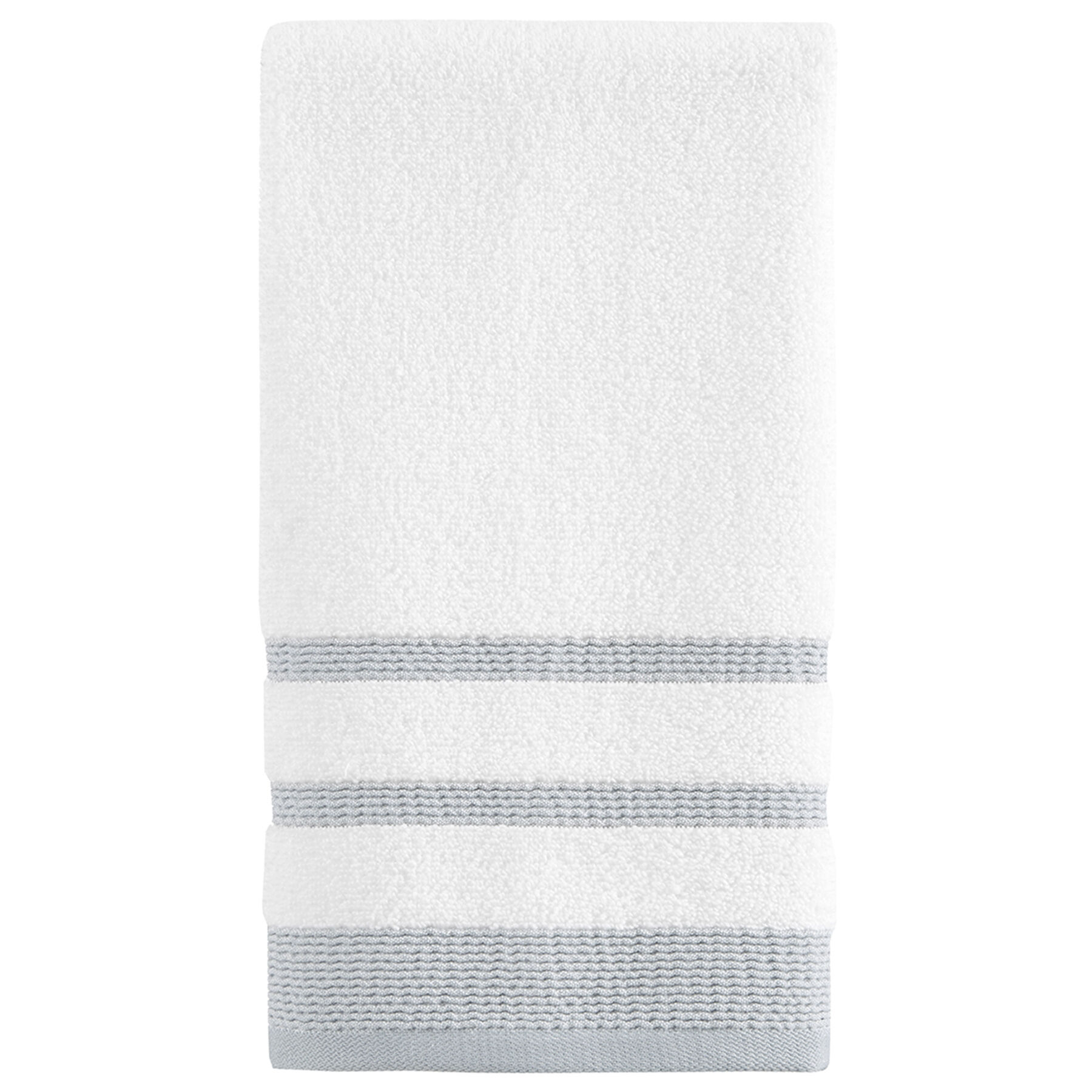 grey white towels